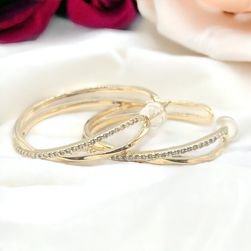 Elegant Gold Hoop Earrings - D29